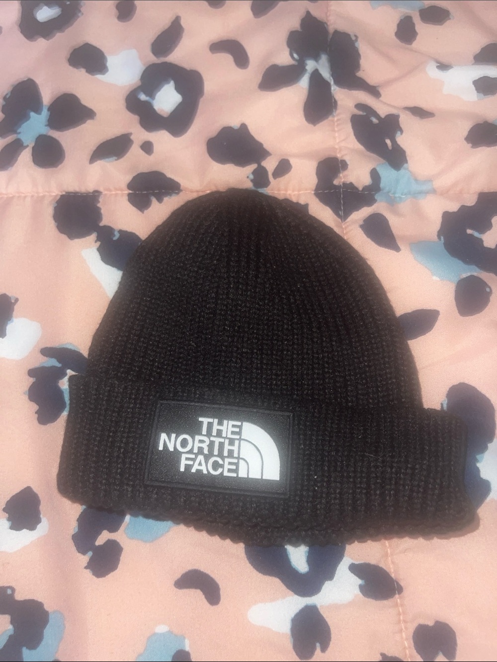 The North Face Kids Black Ribbed Cuffed Beanie